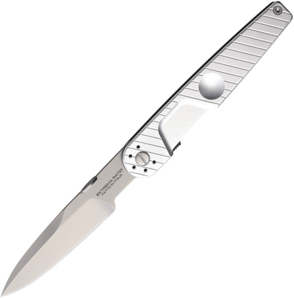 Extrema Ratio LKU01 Urban Linerlock Sideral Silver Aluminum Folding Bohler N690 Knife 0243USDAR