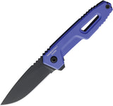 Extrema Ratio Satre F Linerlock Blue Aluminum Folding Nitrogen Steel Knife 0246NITBLKC12