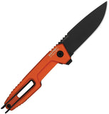 Extrema Ratio Satre F Linerlock Orange Aluminum Folding Nitrogen Steel Knife 0246NITBLKC4