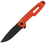 Extrema Ratio Satre F Linerlock Orange Aluminum Folding Nitrogen Steel Knife 0246NITBLKC4