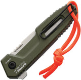 Extrema Ratio Satre F Linerlock Green Aluminum Folding Nitrogen Steel Knife 0246NITSATC9