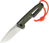 Extrema Ratio Satre F Linerlock Green Aluminum Folding Nitrogen Steel Knife 0246NITSATC9