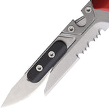 Extrema Ratio Ferrum Rescue Linerlock Red Aluminum Folding N690 Knife 0365SWRED