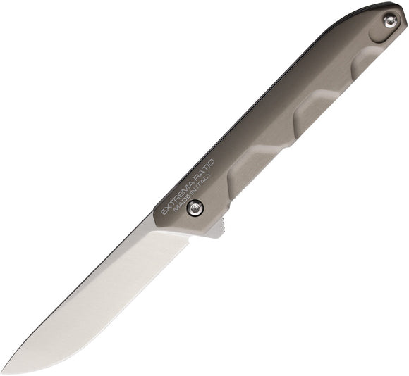 Extrema Ratio Ferrum E Linerlock Tactical Mud Aluminum Folding N690 Pocket Knife 0366SATTM