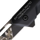 Extrema Ratio Ferrum T Linerlock Black Aluminum Folding N690 Knife 0367BDWBLK
