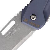 Extrema Ratio X-Ant Limited Edition Framelock Blue Titanium Folding Bohler N690 Knife 0467MDTI