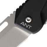 Extrema Ratio ANT Framelock Black Aluminum Folding N690 Pocket Knife 0467SWBLK
