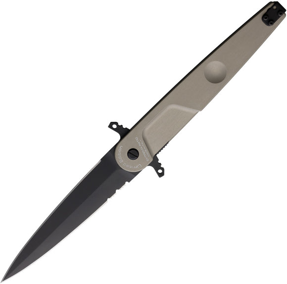 Extrema Ratio BF4 Contractor Linerlock Gray Aluminum Folding N690 Knife 0498TM