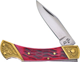 Frost Cutlery Lockback Folding Clip Blade Red Jigged Bone Handle Knife 14003RJB