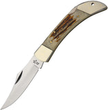 Frost Cutlery Lockback Hunter Second Cut Bone Handle Folding Knife 14127SC