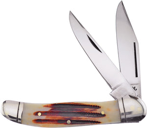 Frost Cutlery Folding Hunter Second Cut Bone Handle Stainless Knife 14232SC