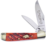 Frost Locking Copperhead Dark Red Handle Folding Knife 1 of 300 DG104DRJB