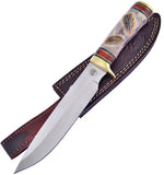 Frost Red Plains Chief Bowie Chipaway Bone Handle Stainless Fixed Knife CW3992IN