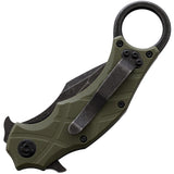 Fox Edge The Claw Linerlock Green G10 Folding 8Cr13MoV Pocket Knife 015