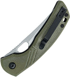 Fox Edge Persian Linerlock OD Green Micarta Folding 9Cr14MoV Pocket Knife 038MCOD