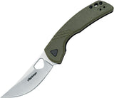 Fox Edge Persian Linerlock OD Green Micarta Folding 9Cr14MoV Pocket Knife 038MCOD