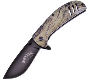 Frost Cutlery Camo Linerlock A/O Camo Aluminum Folding Pocket Knife FC86CA