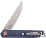 Frostwood Design Sling Blade Linerlock Slate Blue G10 Folding D2 Steel Pocket Knife SBL53GY