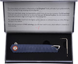 Frostwood Design Sling Blade Linerlock Slate Blue G10 Folding D2 Steel Pocket Knife SBL53GY