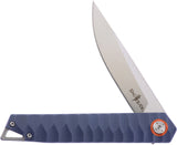 Frostwood Design Sling Blade Linerlock Slate Blue G10 Folding D2 Steel Pocket Knife SBL53GY
