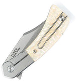 Finch Snub Nose Bolster Lock Mother of Pearl Folding 154CM Pocket Knife CSN700