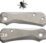 Flytanium Civivi Baby Banter Grey Titanium Knife Handle Scales 1227S