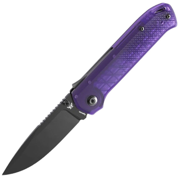 Flytanium Arcade Lite Shark-Lock Atomic Purple Folding Black AUS-10A Pocket Knife 1395PB