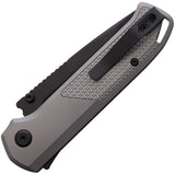 Flytanium Arcade Pro Shark-Lock Gray Titanium Folding CPM-20CV Pocket Knife 1396B