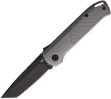 Flytanium Arcade Pro Shark-Lock Gray Titanium Folding CPM-20CV Pocket Knife 1396B