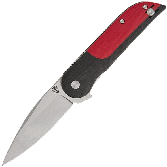 Finch Devil's Finger Linerlock Smokeout Red & Black G10 Folding 14C28N Pocket Knife DF019
