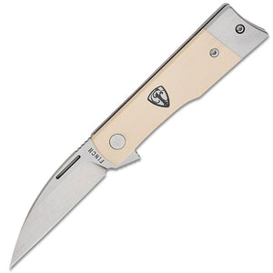 Finch McCoy Linerlock Ivory Micarta Folding 154CM Wharncliffe Pocket Knife MC412