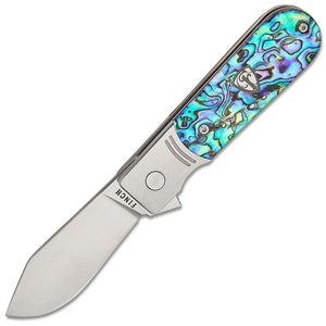 Finch Model 1929 Bolster Lock Abalone Folding 154CM Pocket Knife MD600