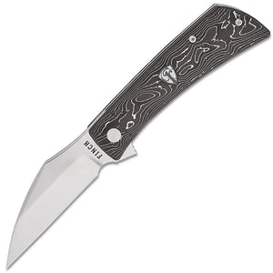 Finch Nocturnal Linerlock Silver Sonic Carbon Fiber Folding 14C28N Pocket Knife NT120