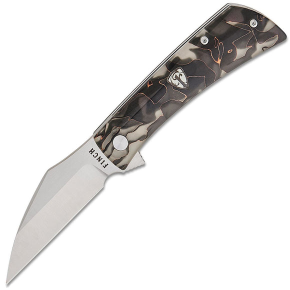 Finch Nocturnal Linerlock Glow Resin Folding 14C28N Pocket Knife NT505