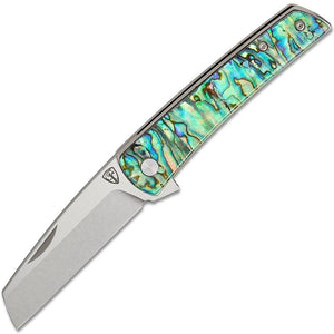 Finch Oxbow Linerlock Abalone Folding Bohler N690 Pocket Knife OX600