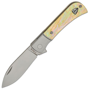 Finch Pipeline Bolster Lock Mother Of Pearl Folding 154CM Pocket Knife PL700