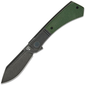 Finch Stray Dog Bolster Lock Sequoia Green Micarta Folding N690 Pocket Knife SY403