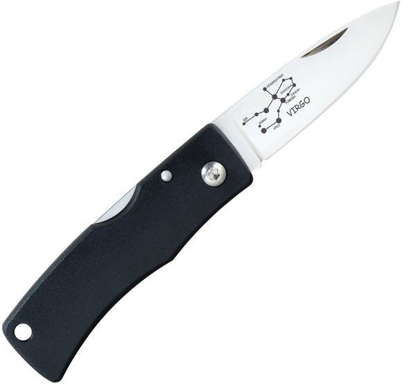 Fallkniven U2 Lockback Virgo Black Folding SGPS Steel Pocket Knife U2VI