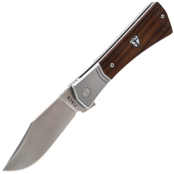 Finch Undertaker Bolster Lock Ironwood Folding S35VN Pocket Knife UK211