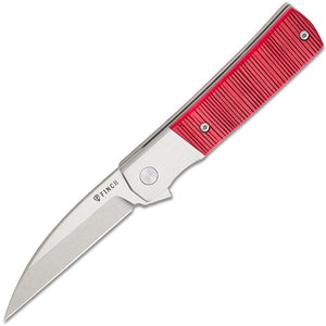 Finch Widowmaker Bolster Lock Nightcrawler Red Sawcut Bone Folding 154CM Pocket Knife WM353