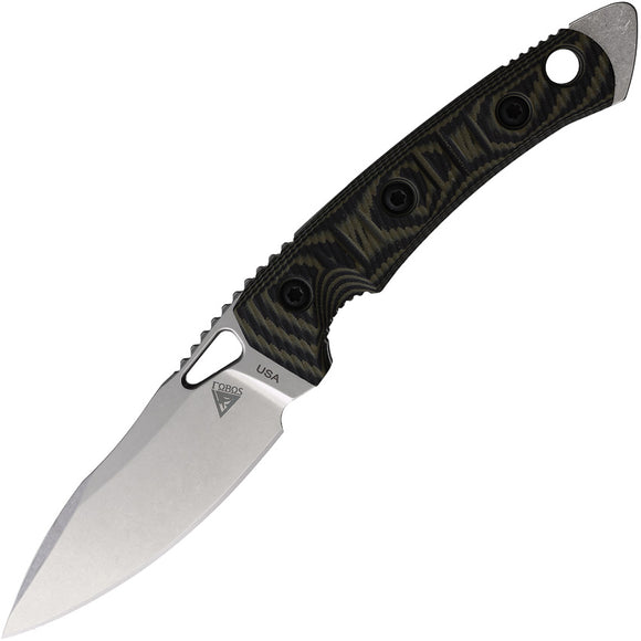 Fobos Knives Cacula Black & Green G10 S35VN Stainless Fixed Blade Knife 062