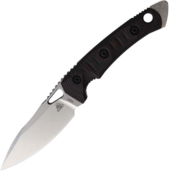 Fobos Knives Cacula Black & Red G10 S35VN Stainless Fixed Blade Knife 067