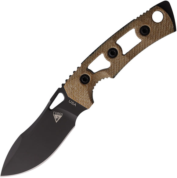 Fobos Knives Tier 1 Mini Mini Camo Micarta Stainless Fixed Blade Knife 083