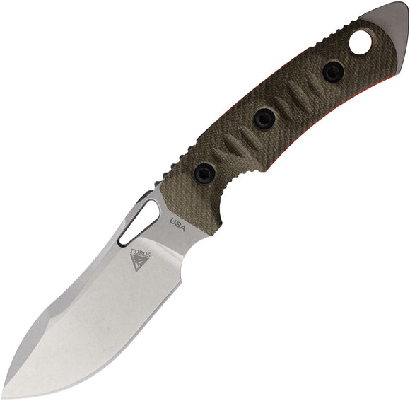 Fobos Knives Tier 1 Mini OD Green Micarta CPM-154 Steel Fixed Blade Knife 085