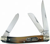 Frost Ocoee River Stockman Stainless Folding Blade Ox Horn Handle Knife OC509OXH