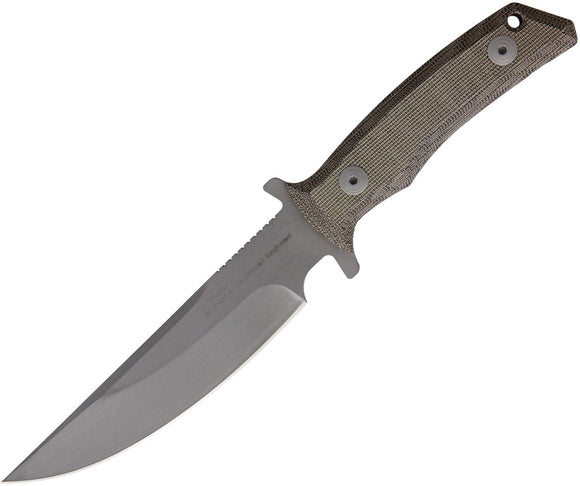 Fox Exagon Tactical Green Canvas Micarta 440C Stainless Fixed Blade Knife 1666TK