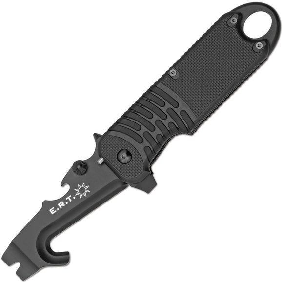 Fox ERT Rescue II Linerlock Black Folding Bohler N690 Pocket Knife X212