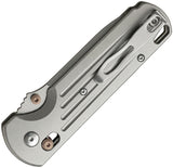 Fox Gabi Crossbar Lock Gray Titanium Folding Niolox Steel Pocket Knife 451TI