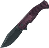 Fox Eastwood Tiger Linerlock Burgundy Micarta Folding S90V Pocket Knife 524MB