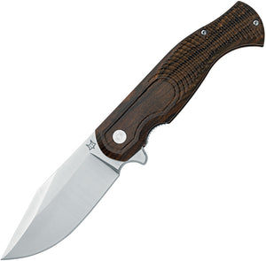 FOX Eastwood Tiger Linerlock Ziricote Wood Folding CPM-S90V Pocket Knife 524ZW